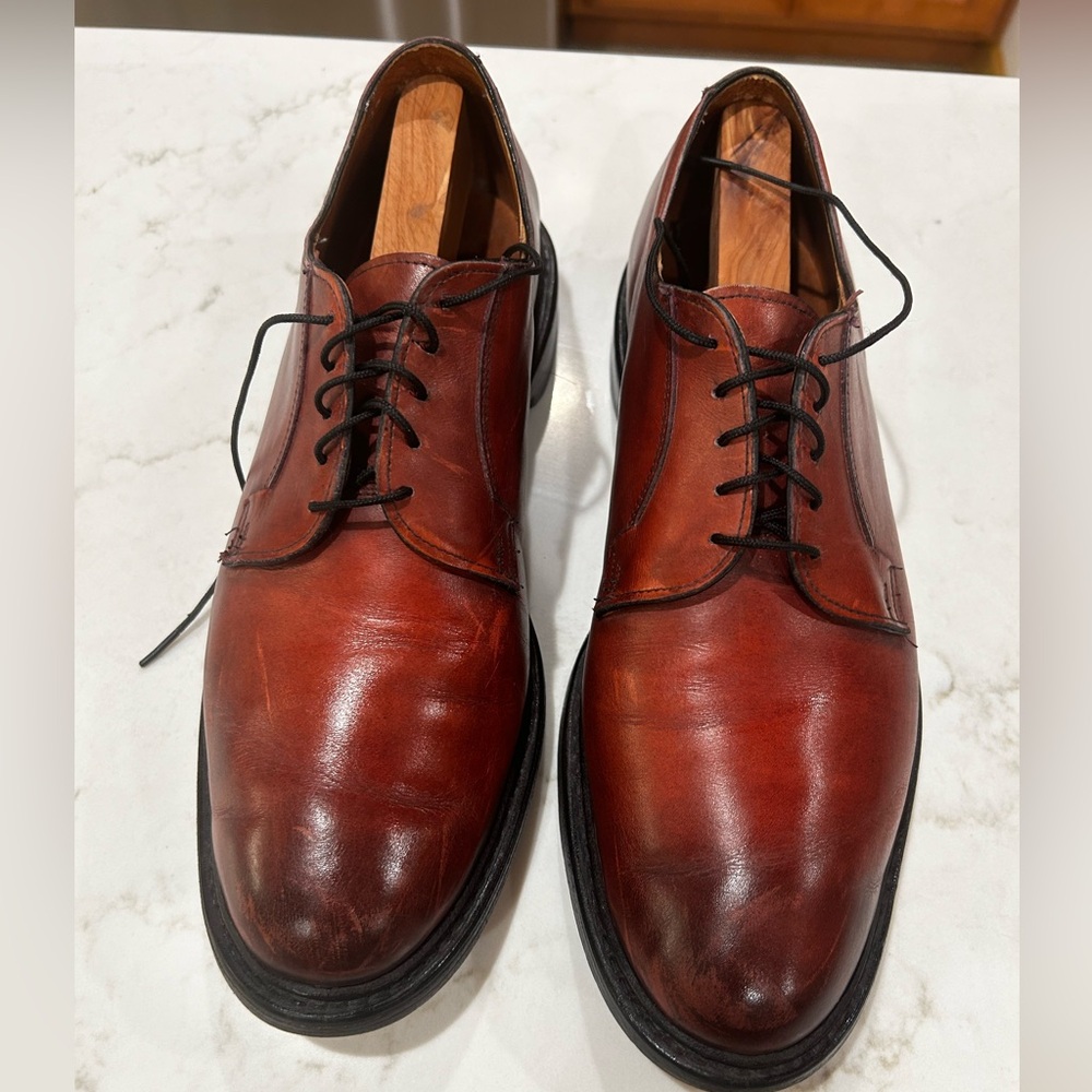 Men’s Allen Edmonds Derby Oxblood Leather Oxfords size 10-1/2 D model 1431